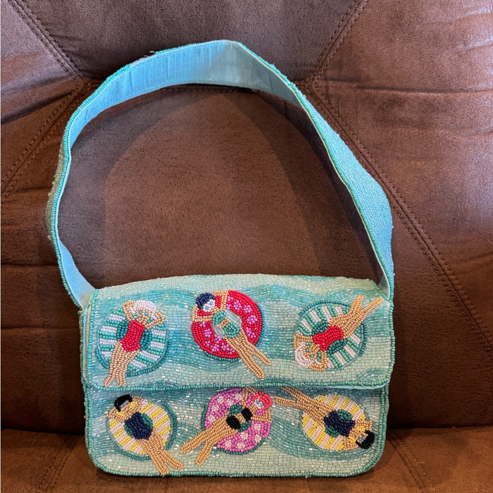 VIRAL TJ MAXX Aqua Beaded Bag